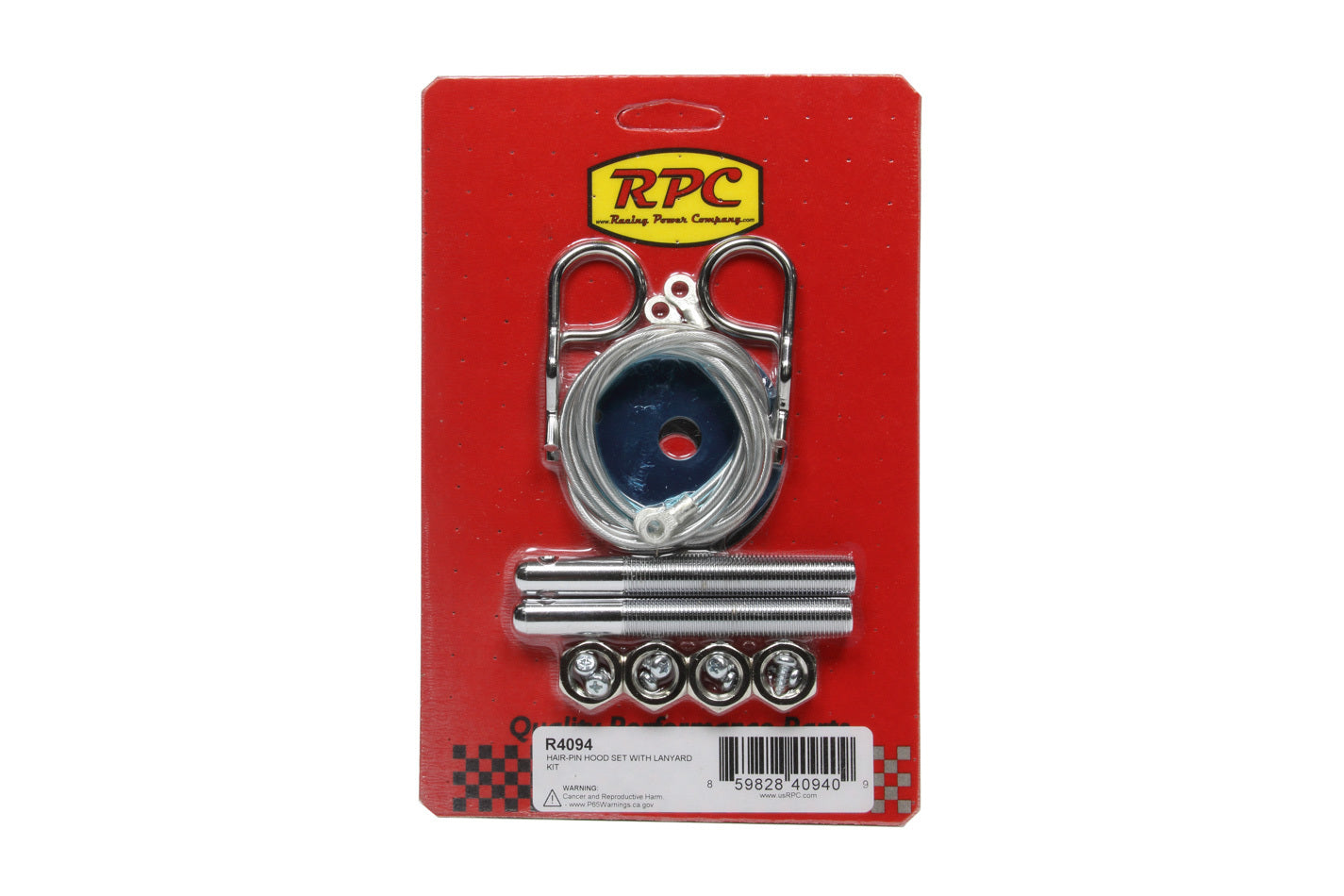 RACING POWER R4094 Hair Pin Hood Set With Lanyard Kit