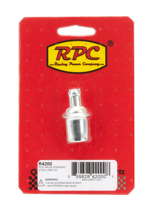 RACING POWER R4200 PCV Valve Straight Steel Zinc Each