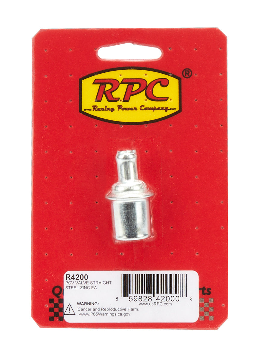 RACING POWER R4200 PCV Valve Straight Steel Zinc Each