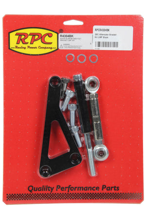 RACING POWER R4304BK fits SBC Alternator Bracket Kit LWP Black
