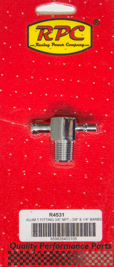 RACING POWER R4531 T Fitting 1/2in Aluminum Chrome