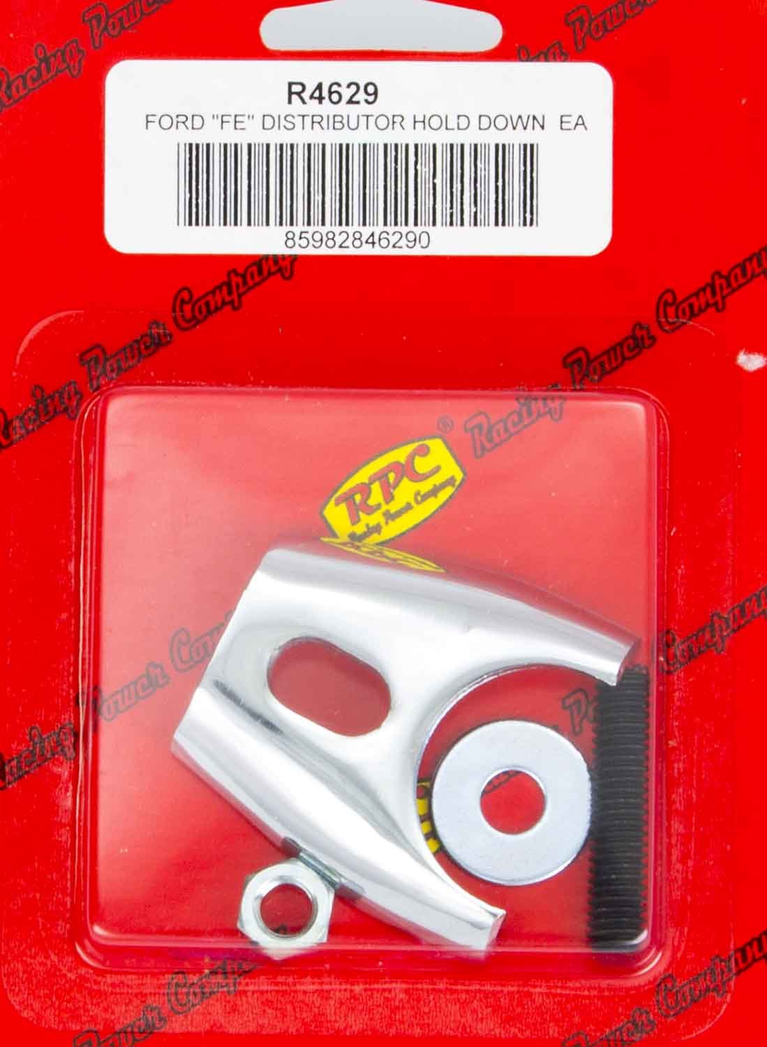 RACING POWER R4629 fits Ford FE Comp Style Distributor Clamp Chrome