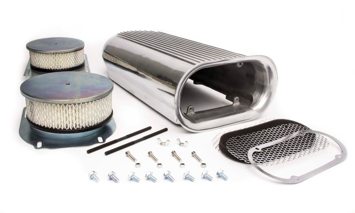 RACING POWER R5233 Polished Hilborn Style Dual Quad Scoop