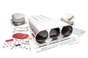 RACING POWER R5239 Streetscoop Polished Finned Dual 4 Barrel