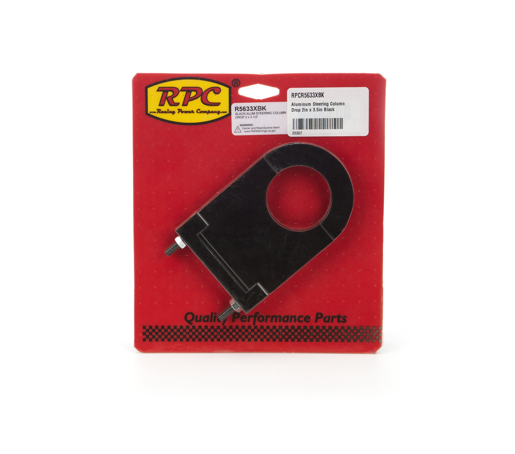 RACING POWER R5633XBK Aluminum Steering Column Drop 2in x 3.5in Black