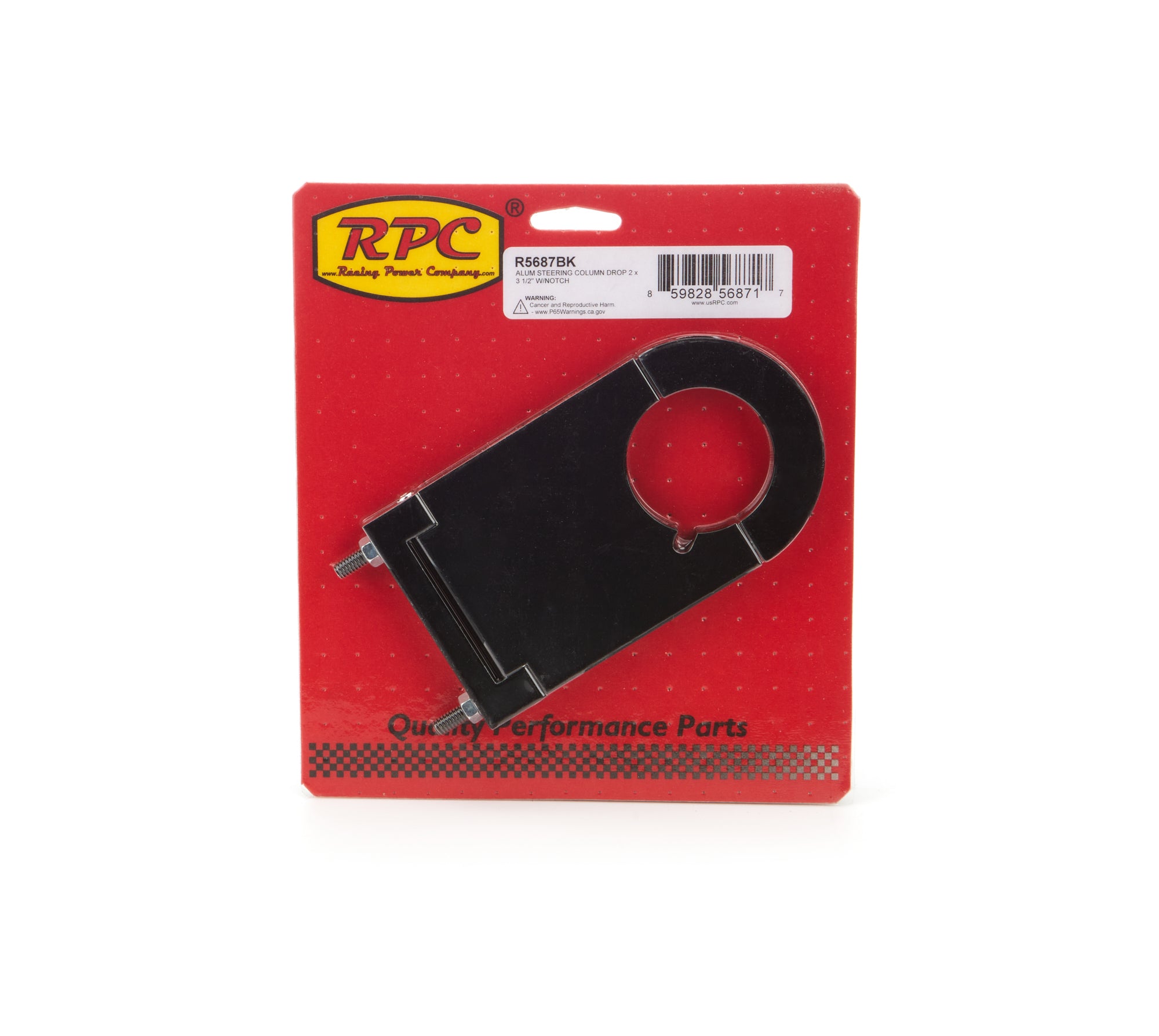 RACING POWER R5687BK Aluminum Steering Column Drop 2in x 3.5in Black