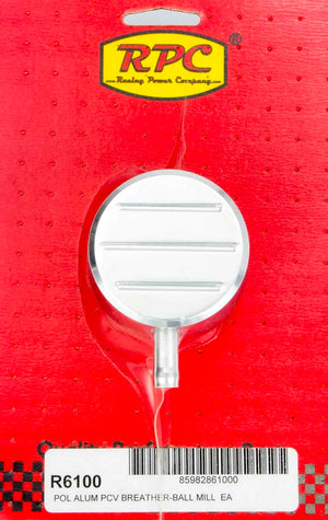 RACING POWER R6100 Alum Ball Milled PCV Breather Polished