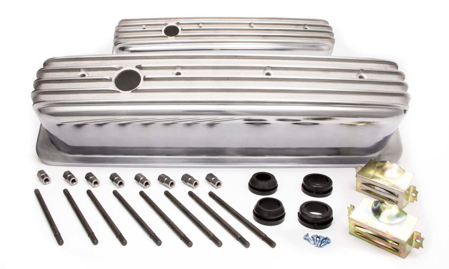 RACING POWER R6191 fits SBC Alum Finned Tall Center Bolt V/C Polished