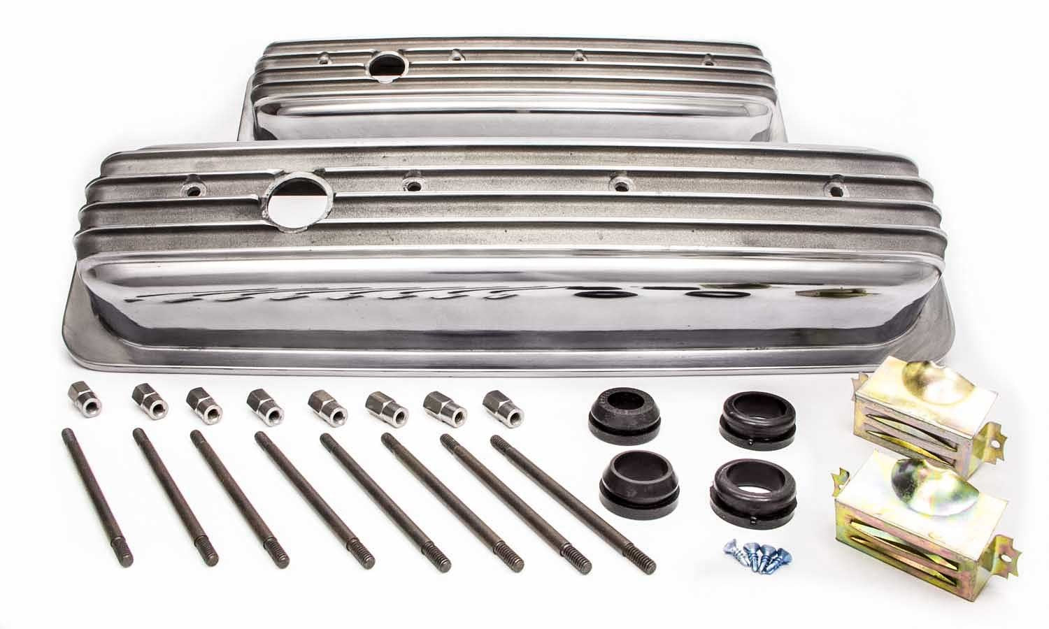 RACING POWER R6196 fits SBC Alum Finned Short Center Bolt V/C Polished