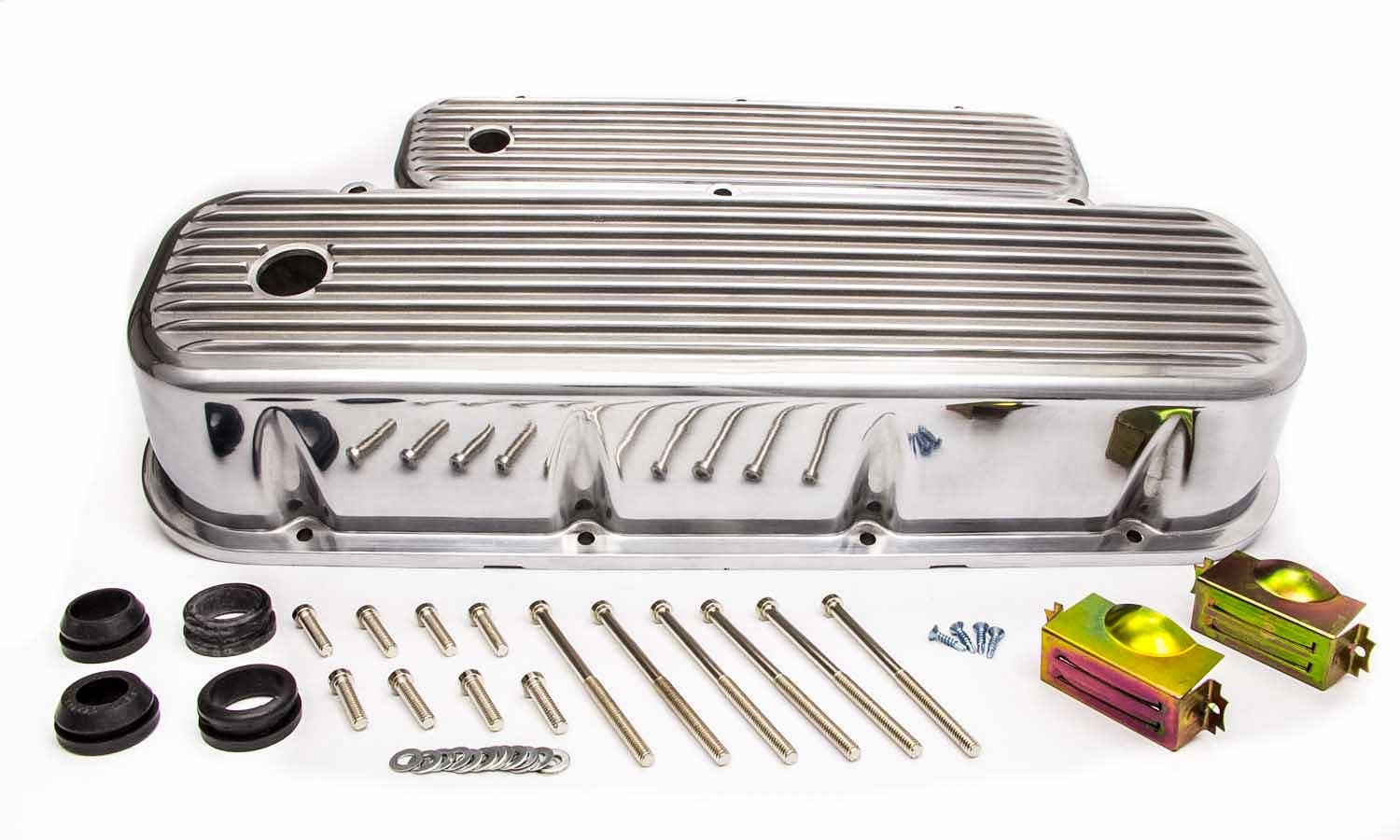 RACING POWER R6280 BBC Alum Finned Tall V/C Polished