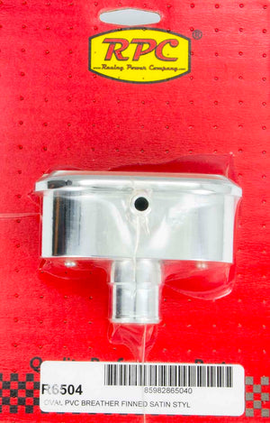 RACING POWER R6504 Alum Finned PCV Breather Polished/Satin