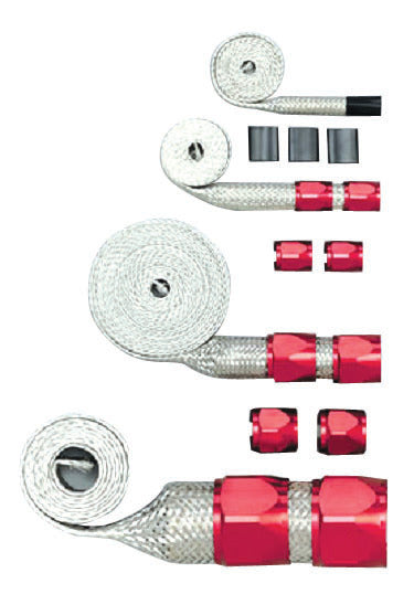 RACING POWER R6676 Red Braided Hose Sleevin g Kit