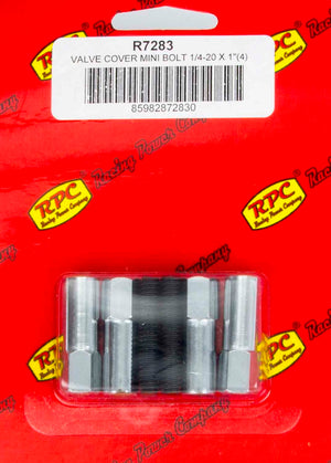 RACING POWER R7283 Chrome V/C Mini Bolt (4) 1 3/8in x 1/4-20 Thread