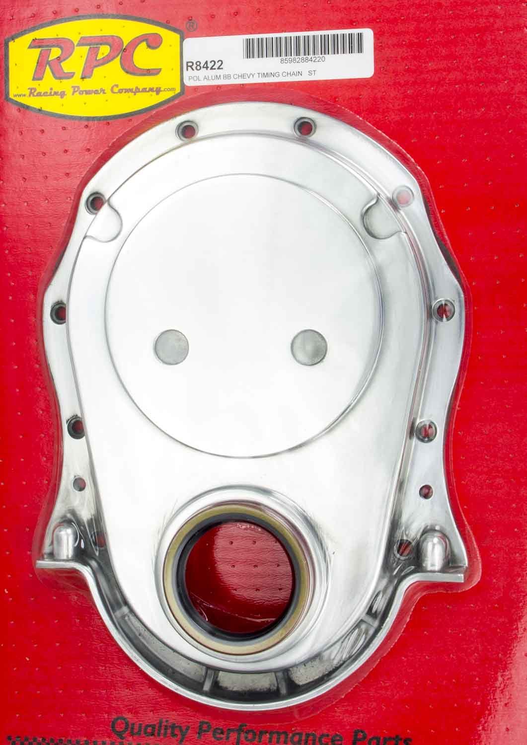 RACING POWER R8422 BBC Alum Timing Chain Cover Polished
