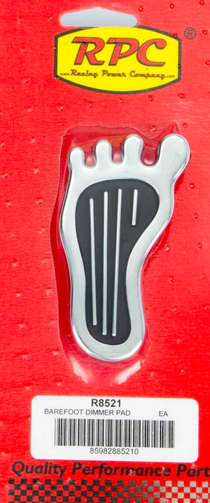 RACING POWER R8521 Dimmer Pad Barefoot Chrome Steel