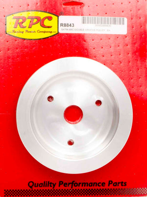 RACING POWER R8843 BBC SWP 2 Groove Lower Pulley Satin