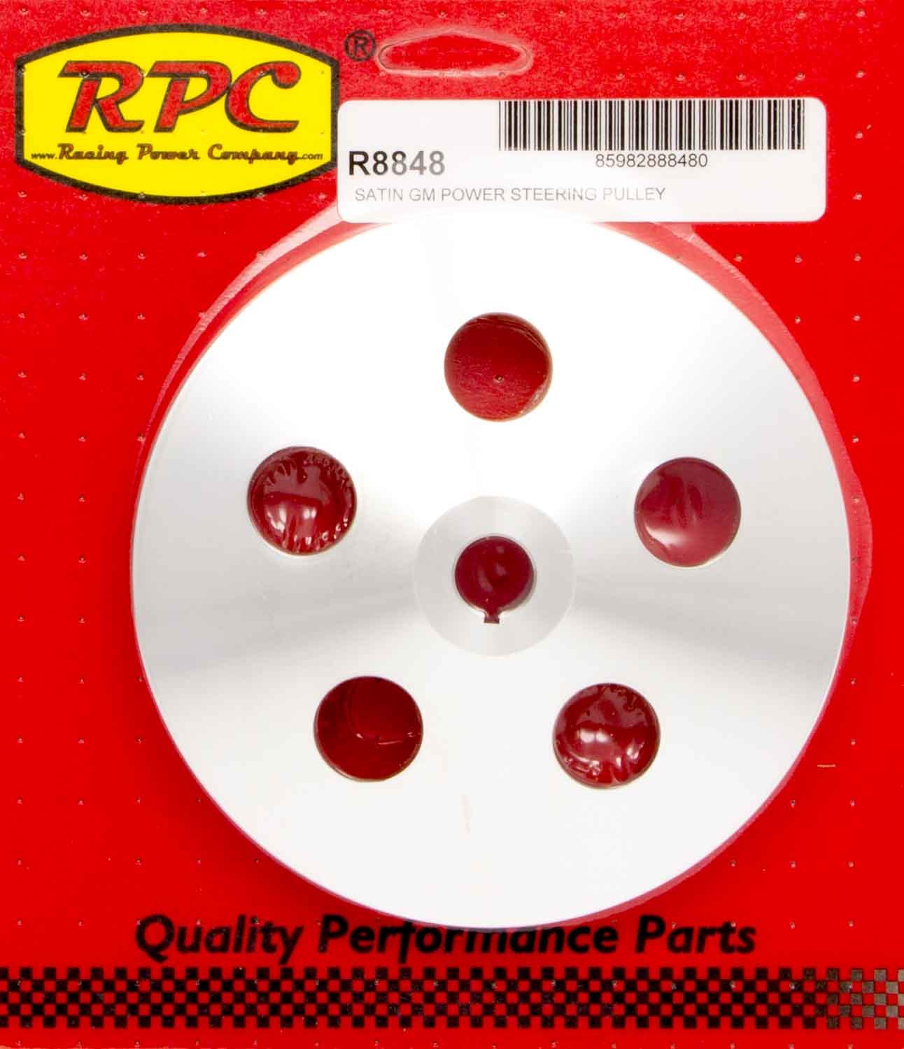 RACING POWER R8848 Pre 84 fits GM Power Steering Pulley Satin Alum