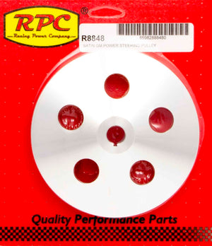 RACING POWER R8848 Pre 84 fits GM Power Steering Pulley Satin Alum