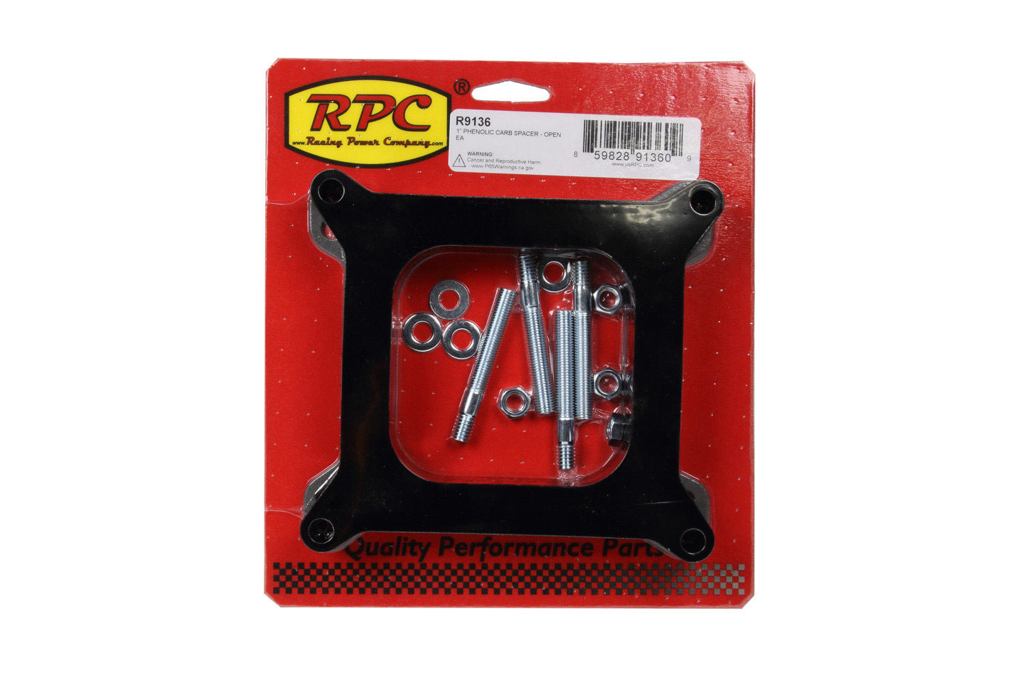 RACING POWER R9136 1In Phenolic Carb Space r - Open