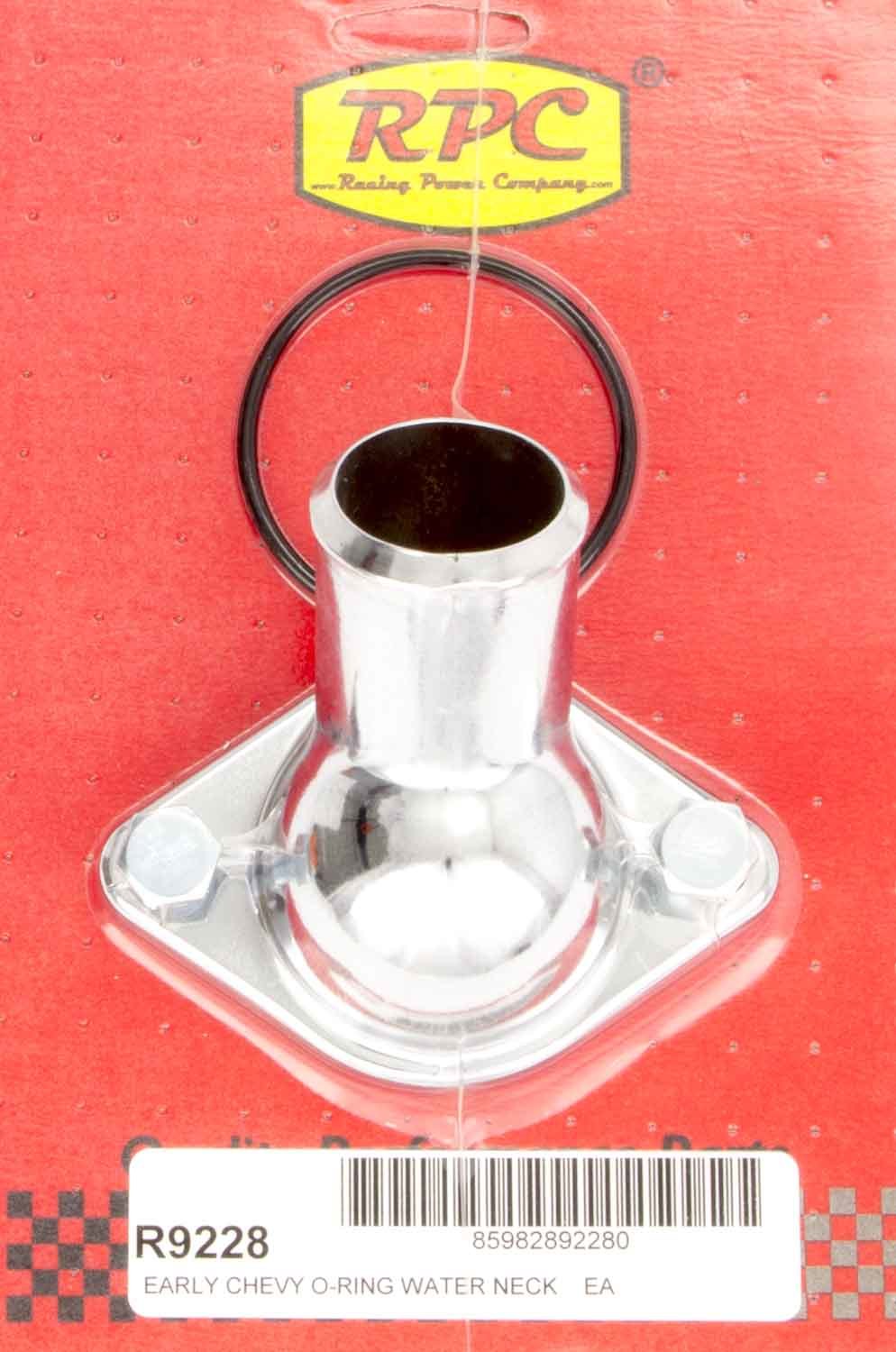 RACING POWER R9228 55-64 fits Chevy V8 Steel 45 Deg Water Neck Chrome