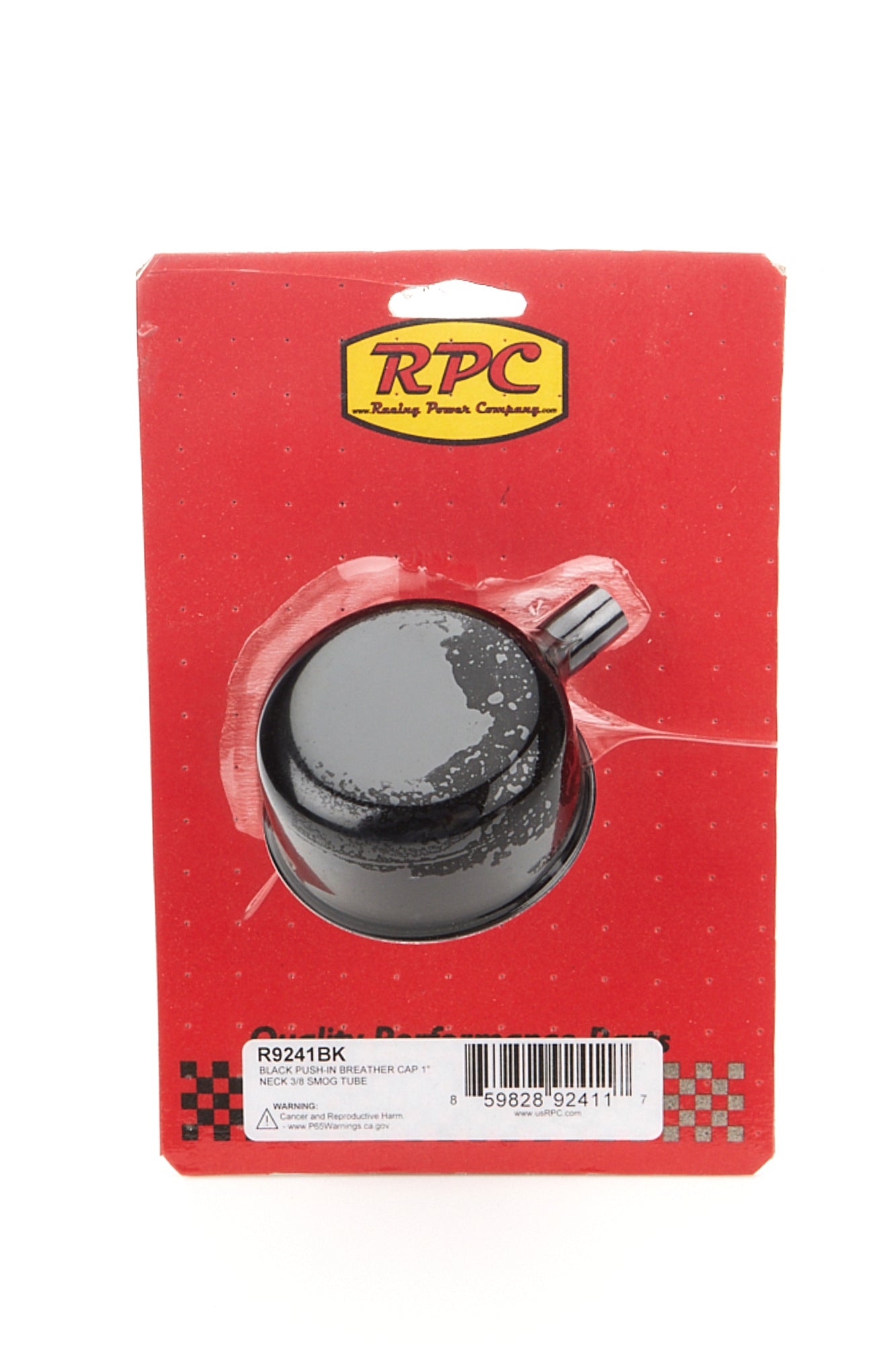RACING POWER R9241BK Valve Cover Breather w/ Smog Tube Black Each