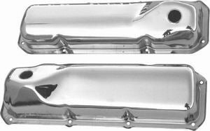 RACING POWER R9295 Chrome Steel Valve Cover fits Ford 351C-351M-400 Pair