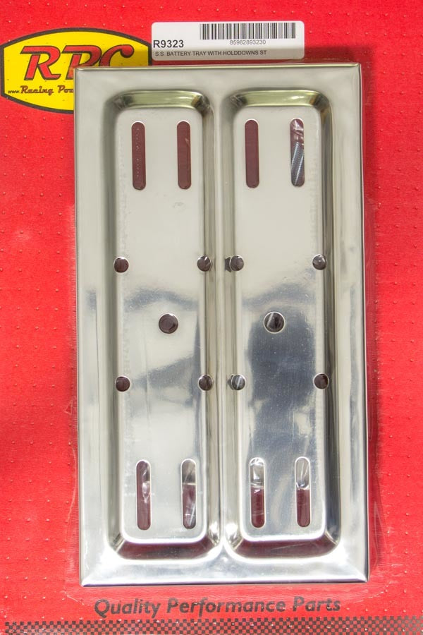 RACING POWER R9323 Stainless Steel Battery Tray Kit