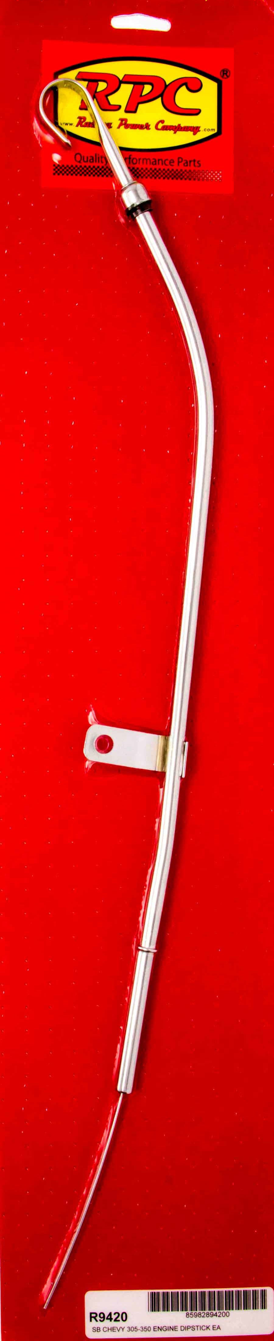 RACING POWER R9420 80-82 fits SBC Steel Oil Dipstick Chrome