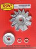 RACING POWER R9446 SIngle Groove Alternator Pulley And Fan Chrome