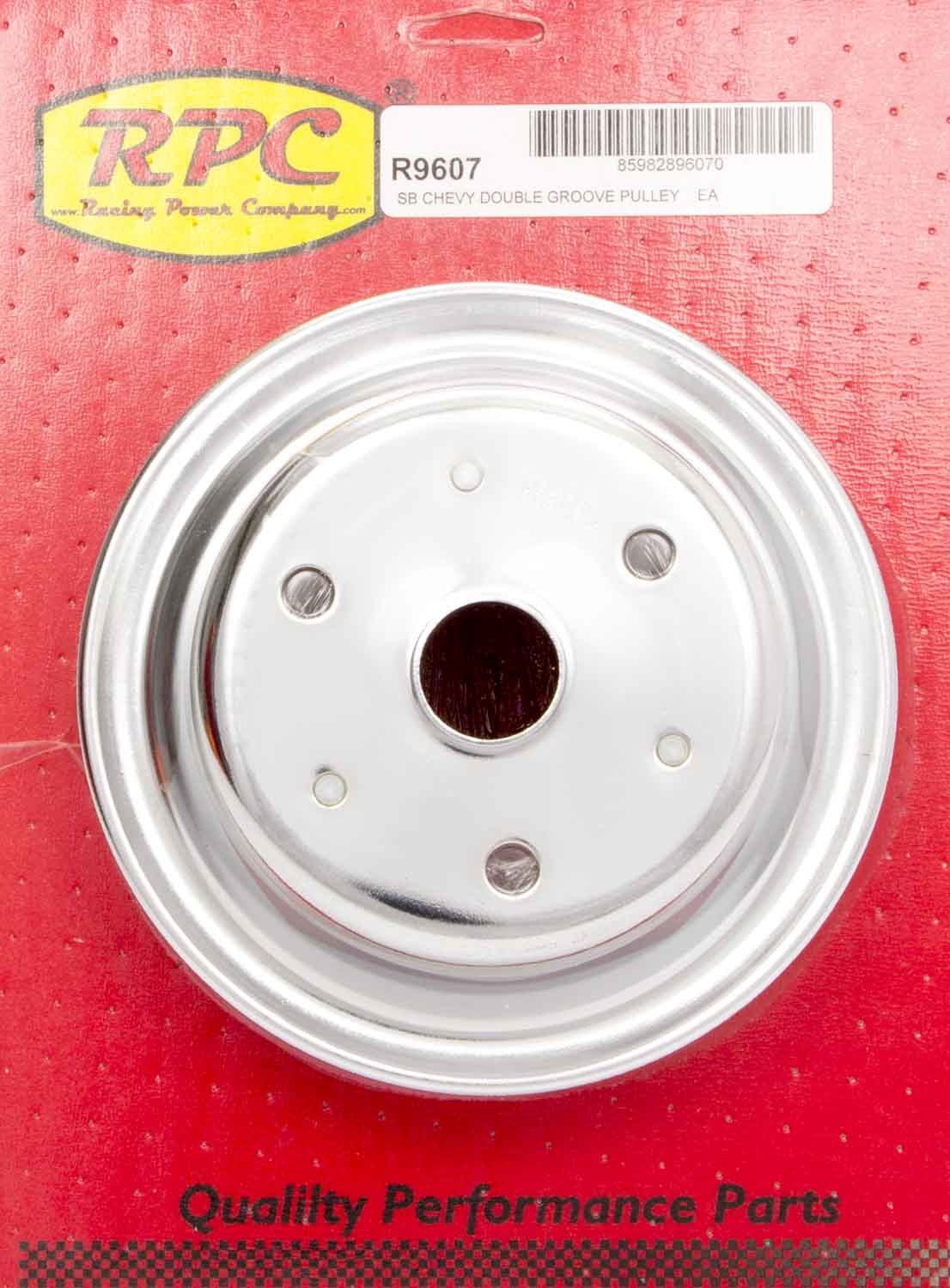 RACING POWER R9607 Chrome Steel Crankshaft Pulley 2Groove Long WP