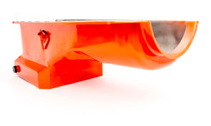 RACING POWER R9729 65-95 BBC Steel Drag Race Oil Pan Orange