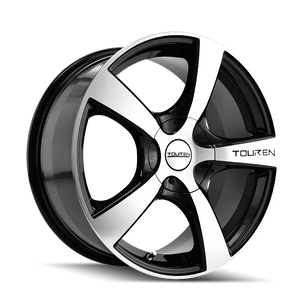 TOUREN 3190-8803M TOUREN TR9 3190 GLOSS BLACK MACHINED 18X8 5-100/5-114.3 40MM