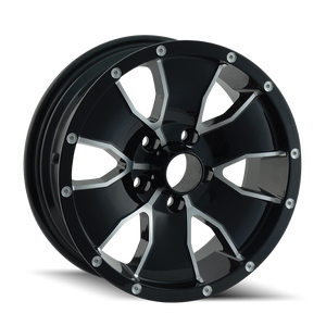 ION TRAILER 14-5683B TRAILER WHEELS 14 GLOSS BLACK MACHINED 15X6