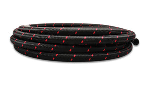 VIBRANT PERFORMANCE 11976R 20ft Roll -6 Black Red N ylon Braided Flex Hose