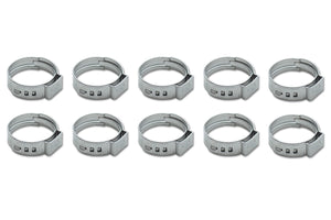 VIBRANT PERFORMANCE 12273 Stainless Steel Pinch Cl amps: 9.4-11.9mm 10 Pack