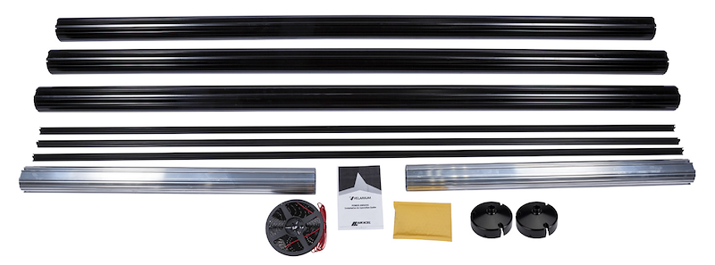 VELARIUM VET014W 14' Cut-to-Fit Black Powder Coated Aluminum Edge Trim