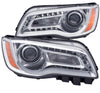 ANZO 121494 2014 fits Chrysler 11-20 300 Projector Headlights w/ Plank Style Design Chrome