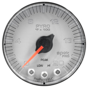 AutoMeter P310218 Spek-Pro Gauge Pyro. 2 1/16in 2000f Stepper Motor Peak & Warn
