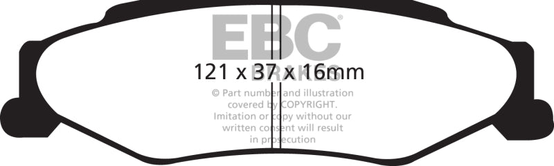 EBC DP21160 fits Cadillac 03-04 XLR 4.6 Greenstuff Rear Brake Pads