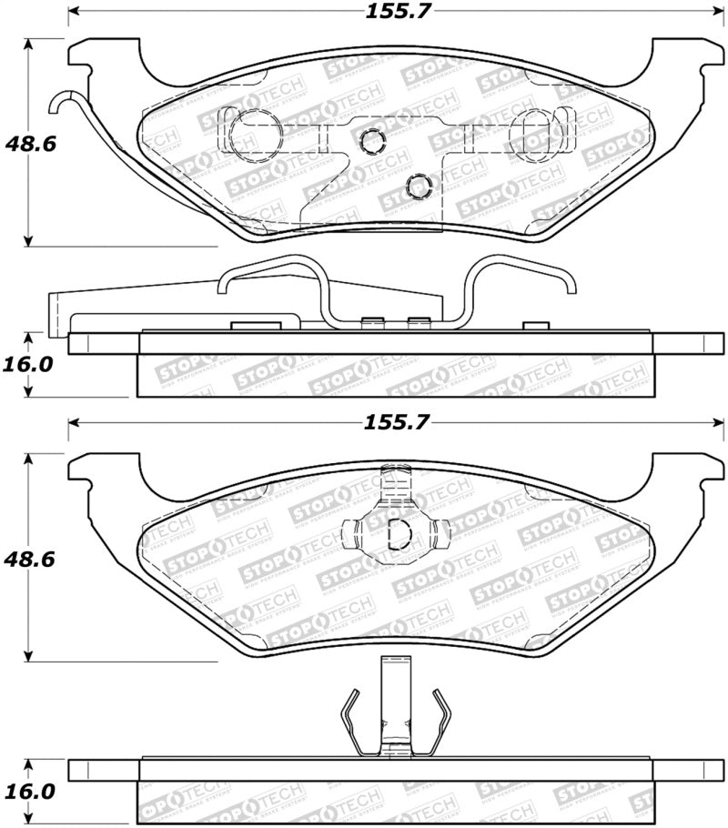 Stoptech 308.0662 Street Brake Pads