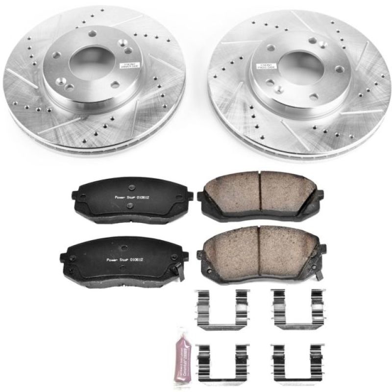 PowerStop K5851 fits Kia 07-10 Rondo Front Z23 Evolution Sport Brake Kit