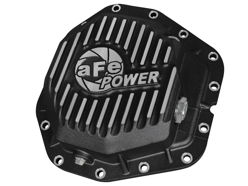 AFE 46-70382 Rear Diff Cover Black w/Machined Fins 17 fits Ford F-350/F-450 6.7