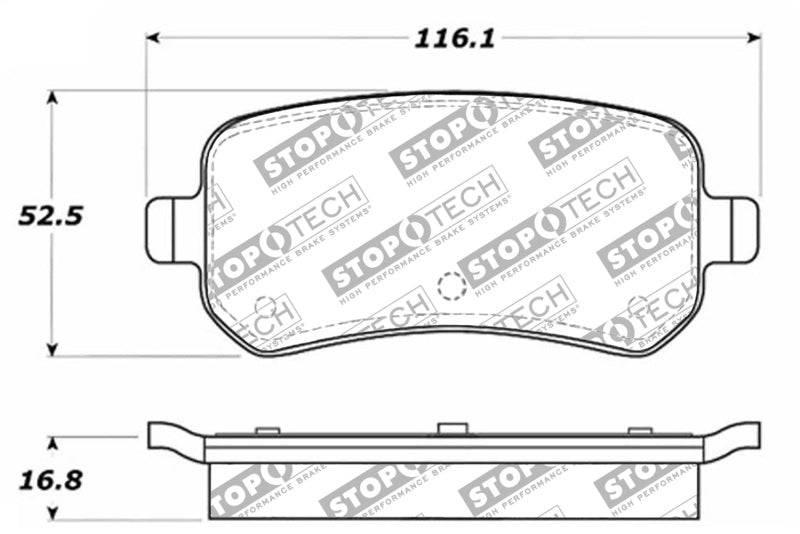 Stoptech 305.1021 Street Select Brake Pads - Front
