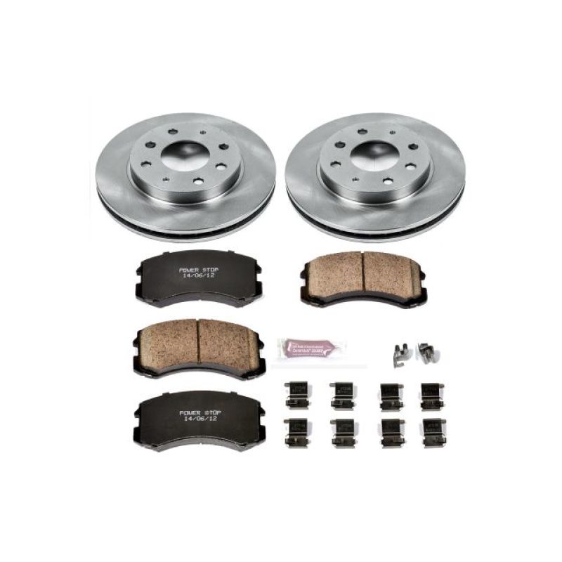 PowerStop KOE1092 fits Mitsubishi 02-07 Lancer Front Autospecialty Brake Kit
