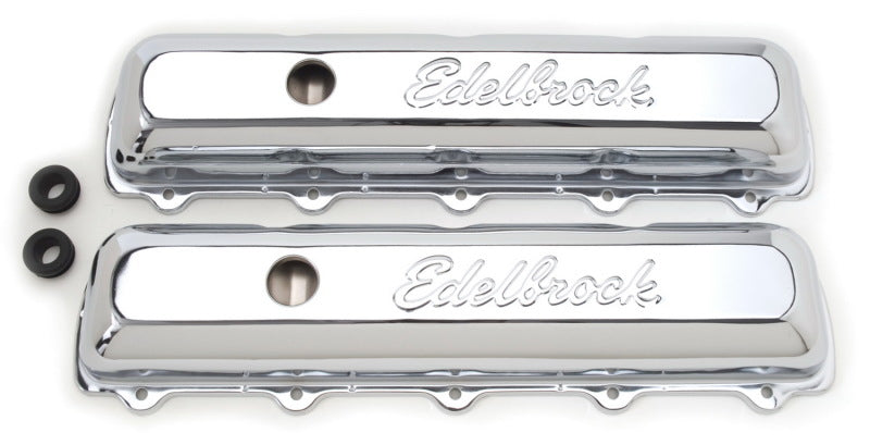 Edelbrock 4485 Valve Cover Signature Series fits Oldsmobile 350-455 CI V8 Chrome