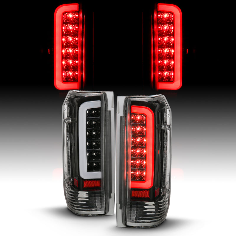 ANZO 311350 1996 fits Ford 87-19 F-150 LED Taillights Black Housing Clear Lens (Pair)