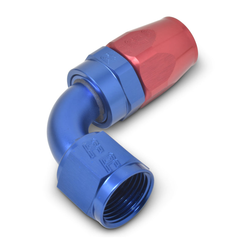 Russell 610170 Performance -8 AN Red/Blue 90 Degree Full Flow Hose End