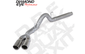 Diamond Eye Performance K4384A-SS Diamond Eye 18-19 fits Ford 3.0L Powerstroke F150 - 4in Alum DPF Back Exh Kit Sprt Dual w/Tips 4512BRA-DE