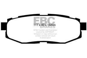 EBC UD1124 12+ fits Scion FR-S 2 Ultimax2 Rear Brake Pads