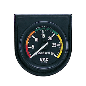 AutoMeter 2337 Autometer AutoGage 52.4mm Mechanical 30 In Hg Vacuum Gauge - Black